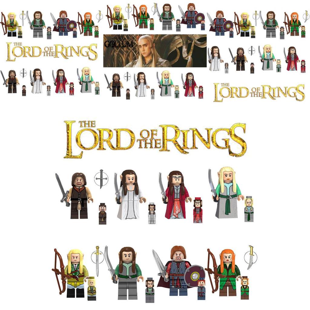 Children's Toy Lord Of The Rings Elf King Building Blocks Abs Plastic Small Particle 4.5 Cm Height