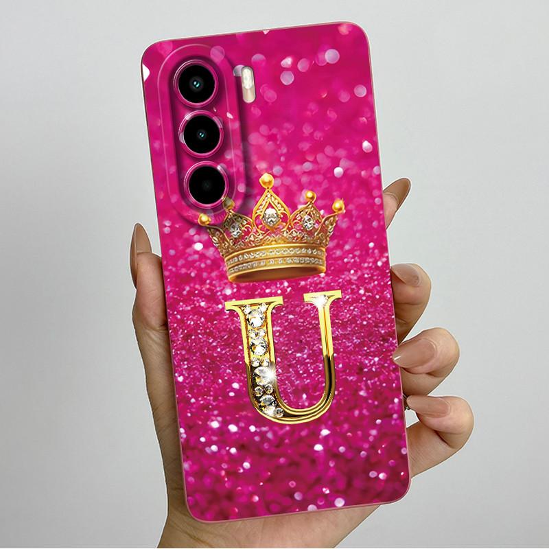 For Itel Power 70 P673L P70 Case Luxury Crown Letters Couple Soft Phone Cases For Itel Power70 P 70 Camera Protection Back Cover
