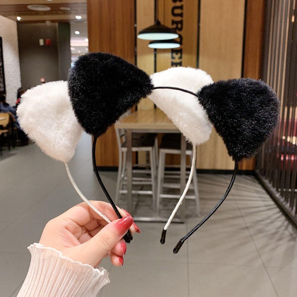 Thin Plush Hair Band Face Wash Hairband Women Hair Hoop Funny Cat Ears Headband  Girl/Women