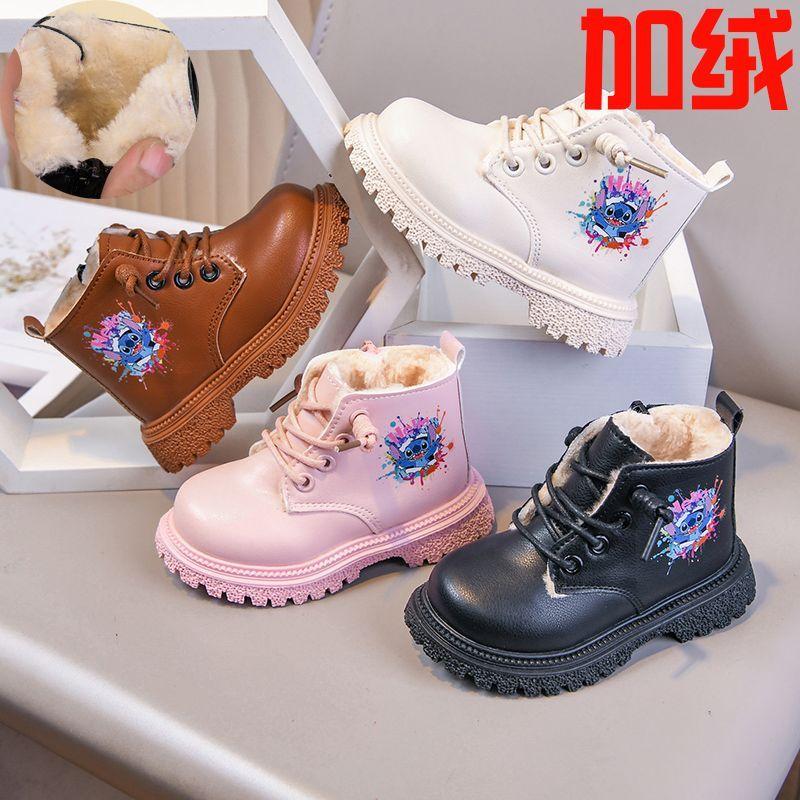 Boys' and Girls' Lightweight Snow Boots for Winter, Children's Leather Shoes with Added Insulation for Warmth and Comfort, Large Cotton Shoes.