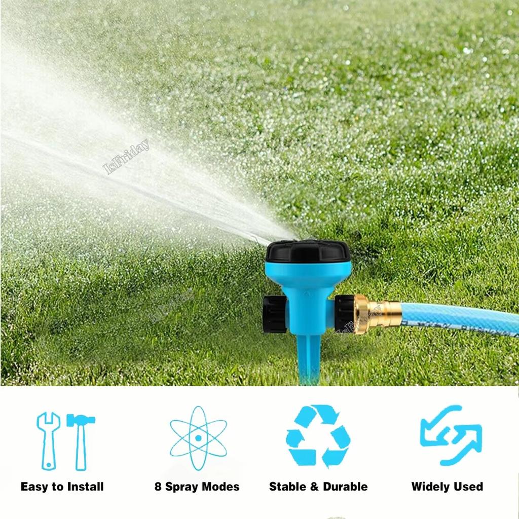8 Kinds 360° Rotatable Sprinklers Auto  Garden Sprinkler Watering System Water Spray Grass  Yard Agriculture Irrigation