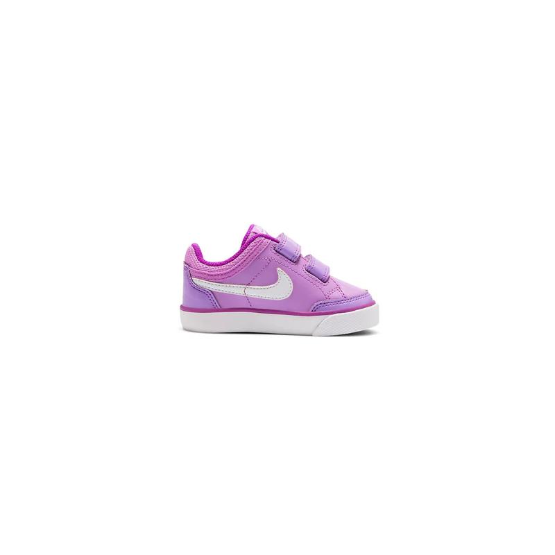 Nike Capri 3 Comfortable Versatile Velcro Non-Slip Durable Low-Top Walking Shoes Baby Shoes Lavender 807342-500