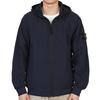 STONE ISLAND Logo Patch Hooded Nylon Jacket Navy Men Outerwear Blue 781540927-V0020