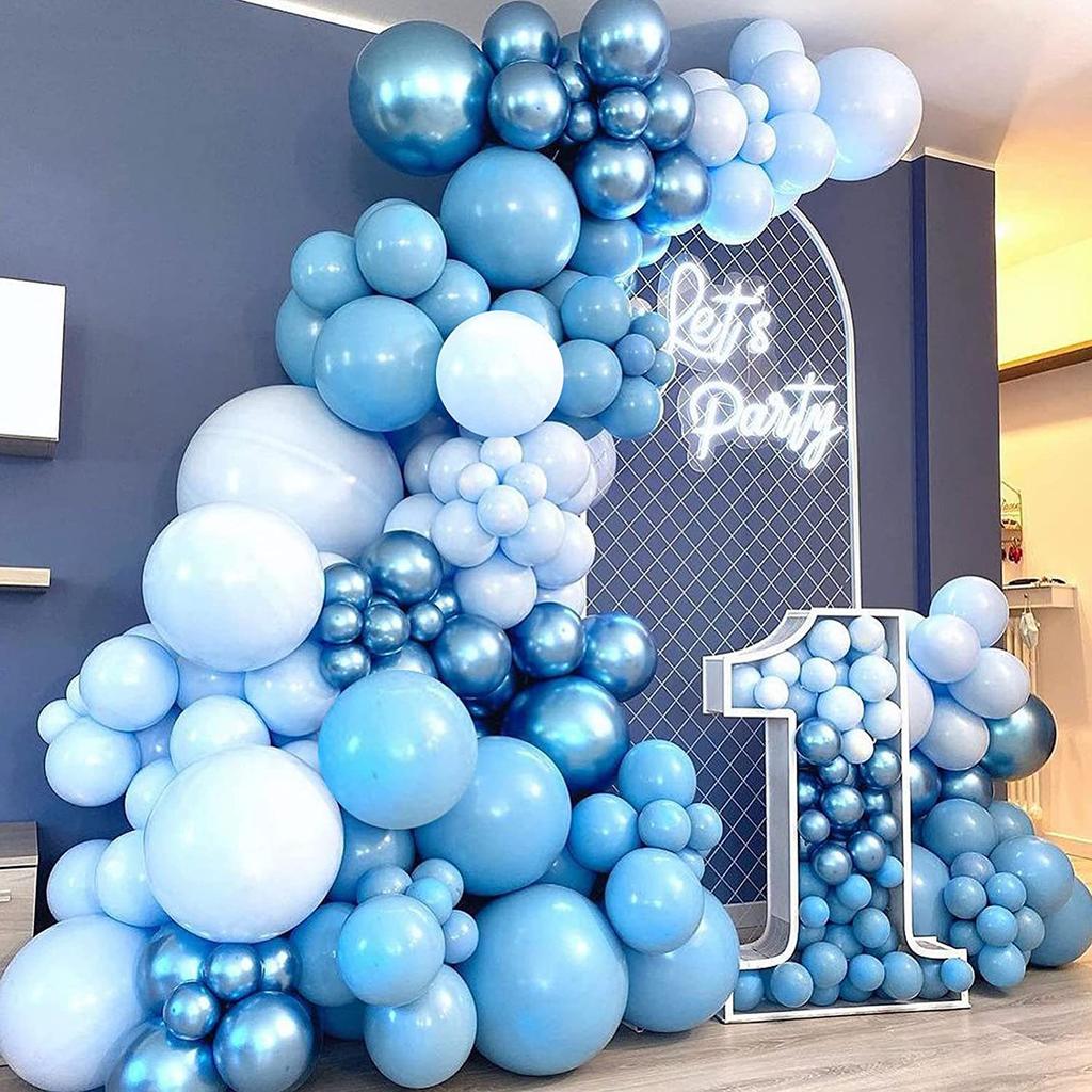 Realm Blue Macaron Balloon Set, Opening Birthday Wedding Party Wedding Decoration Balloon Chain Set