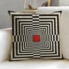 Log Cabin Pattern Cushion Cover Soft  EasyWash Pillow Case  Versatile for Couch Bed Travel and Office