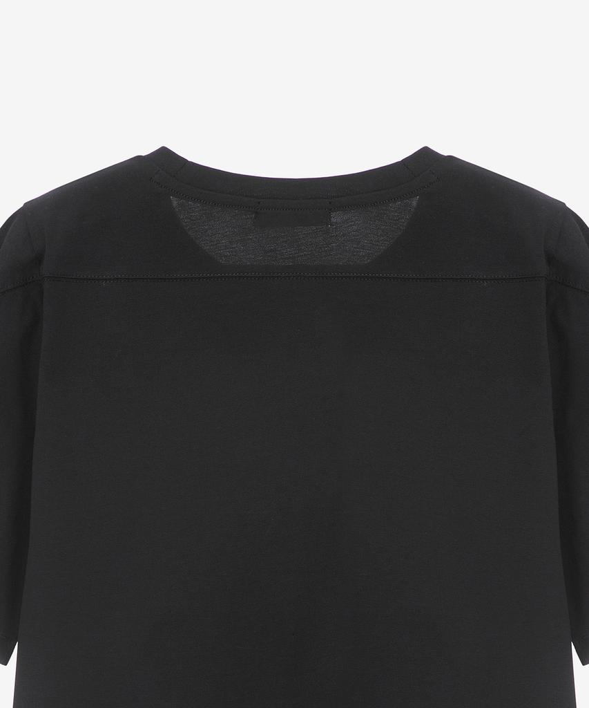 BASIC HOUSE Women'S Silket Deformed Sleeve Short Sleeve T-Shirt Black Lzts3213