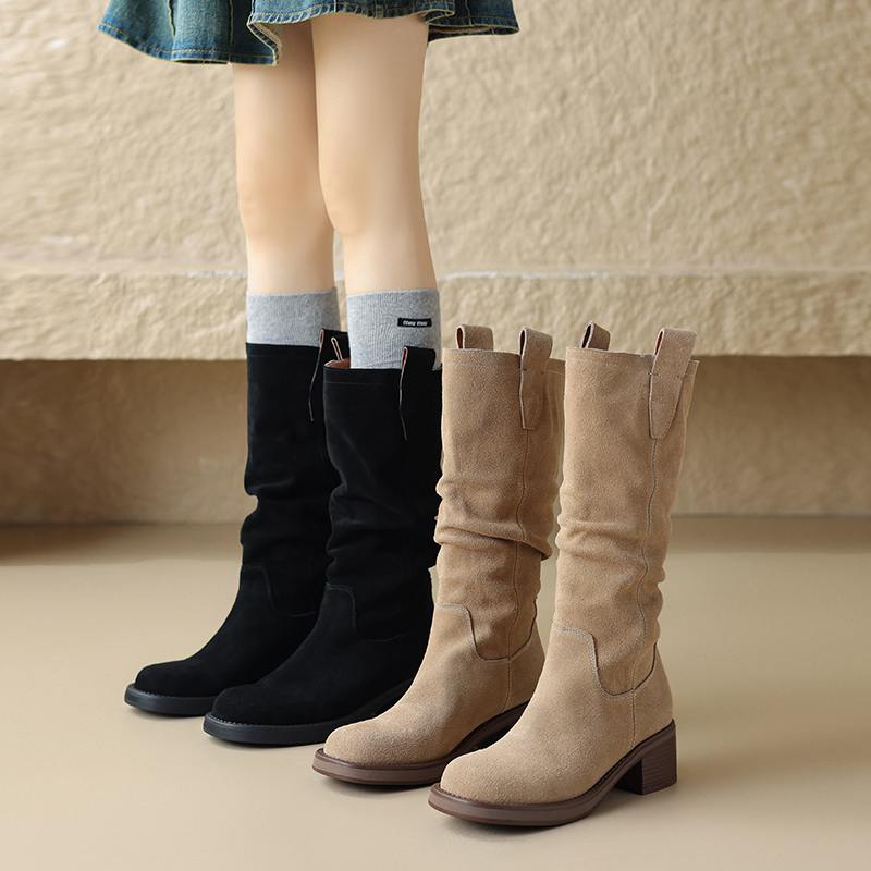 Krazing Pot Cow Suede Nubuck Осенне-зимние туфли на среднем каблуке Ботинки Chelsea — фото 7