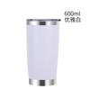 20oz Powder Coated 304 Stainless Steel Car Tumbler, Double Wall Vacuum Insulated Iced Coffee Travel Cup with Sliding Lid