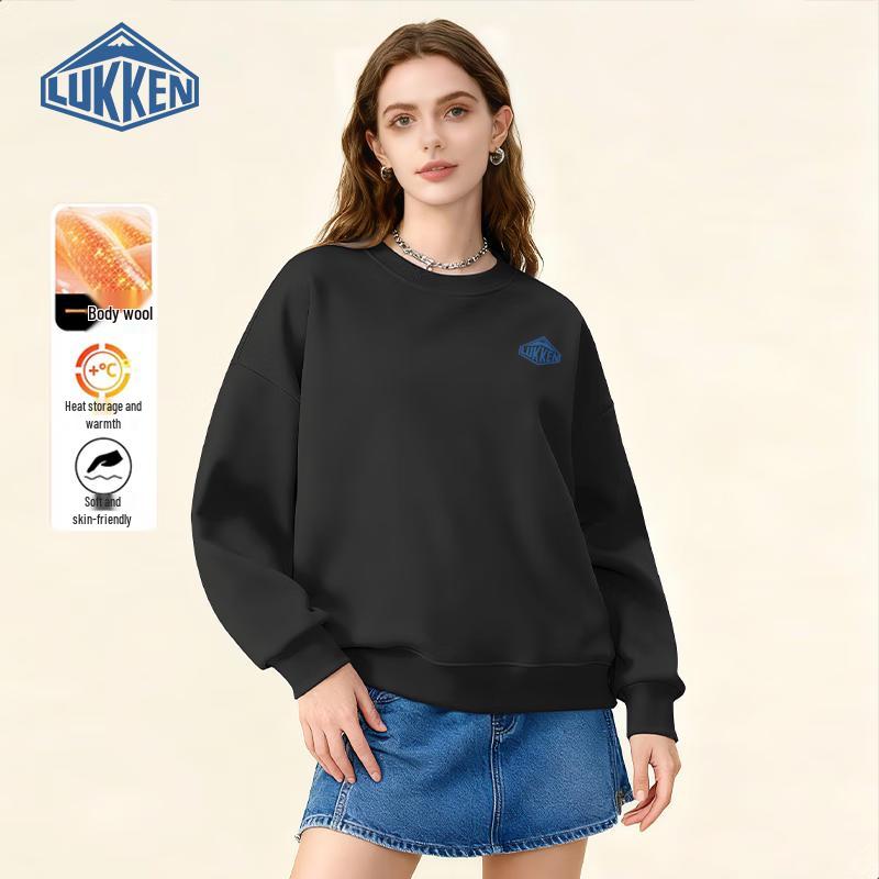 

LUKKEN Fleece-Lined LU Logo Round Neck Sweatshirt 3XL