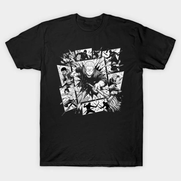 Asian Size Cotton Unisex Tshirt Print T-shirt Sakamoto Breaking Manga Panel T-shirt No-Cut Print Regular Fit