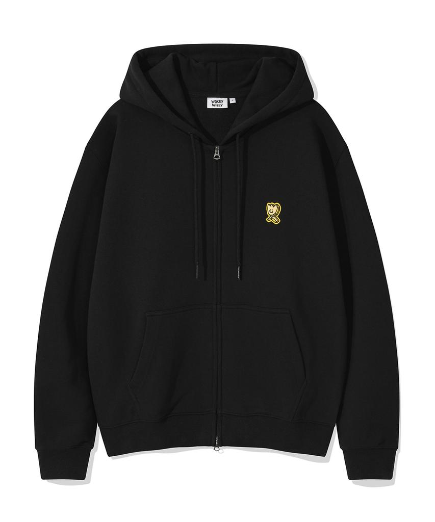 Wacky Willy Graphic Kiki Wappen Zip-Up Hoodie Black