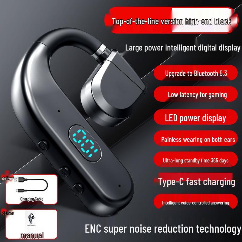 

OWS Wireless Bluetooth Sports Earphones: Non-In-Ear, Air Conduction, Long Battery Life, Noise Reduction, Hot-Selling Private Mold OPP Bag Packaging