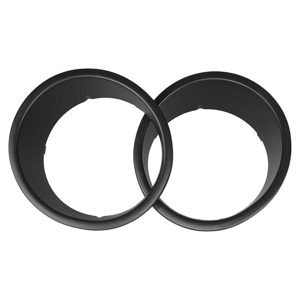 Hooke Road Matte Black Headlight Bezels and Headlight Cover Trims for Jeep Wrangler
