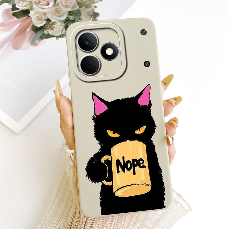 Für Realme Note 80 RMX5388 Niedliche Katze Blume Cartoon Handyhülle Für Realme Note80 4G Weiche Silikonhüllen Stoßfänger