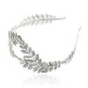Baroque Style Wedding Party Headband Model Show Hairband with Leaves Headband