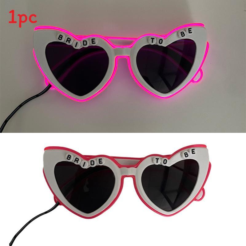 Led Heart Shaped Sunglasses For Women Men Party Fashion Decoratives Midnight Pink Frame