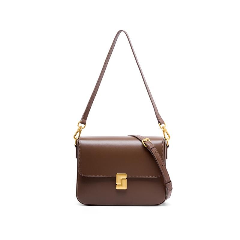 Leather Women's Bag Fashionable and Versatile Design Messenger Bag Women's Shoulder Underarm Bag