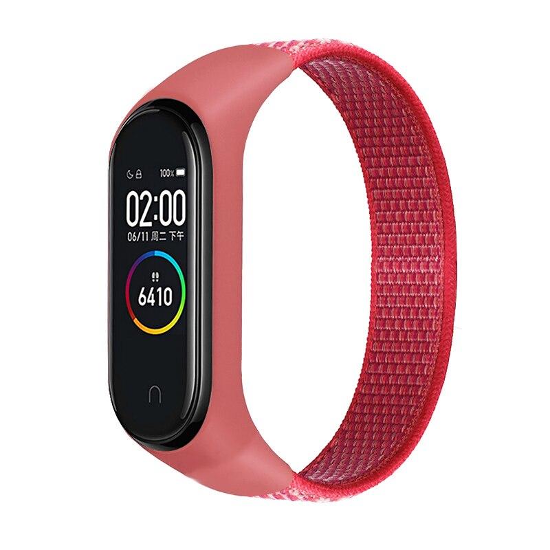Xiaomi Mi Band 5 4 3 için Değiştirilebilir Bileklik Naylon Kayış Bilek Spor Bilekliği Mi Band 4 5 Miband 4 3 5 Band4 Akıllı Saat Kayışı