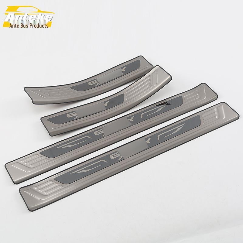 Fits 18 Binrui models: Door Sill Bright Strip, Bumper Trunk Welcome Pedal Trim, Anti-Scratch Sticker.