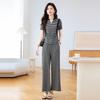 Women's Fashion Striped Wide-Leg Pants Set