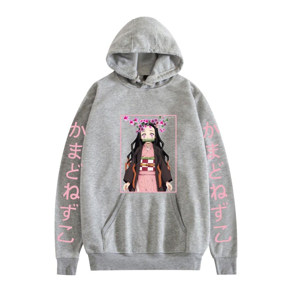 Japan Anime Kawaii Demon Slayer Kamado Nezuko Manga Mikiny Mikiny Topy Pulóvre Streetwear Unisex kreslená mikina