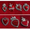 Vintage Gothic Alloy Jewelry Pendant Skull Heart Pendants Charm DIY Earrings