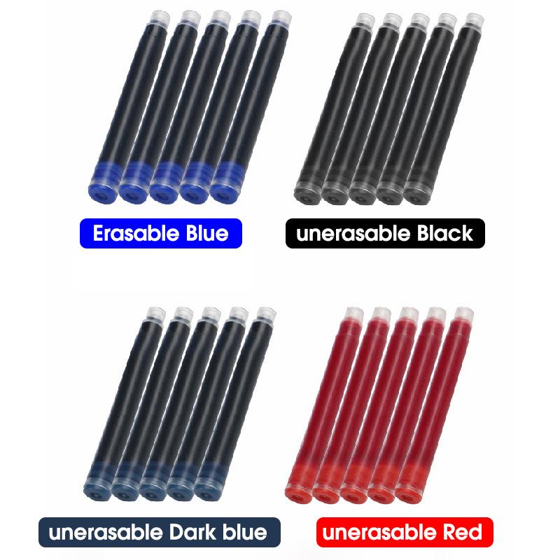 50 Piezas Cartuchos de Tinta para Pluma Estilográfica Recargas Botella 4 Colores Desechables Diámetro 3.4mm 2.6mm Suministros de Papelería para Escuela Oficina CW-159
