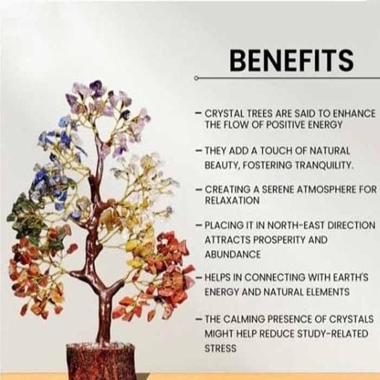 7 Chakra Crystal Tree for Energy Positive Crystals Healing Stones Feng Shui Seven Chakra Tree of Life Home Decorations 300 Beads