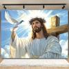 Easter Religion Jesus Theme Party Decoration Photography Background, Easter Egg Rabbit Banner Photography Studio Backdrop Cloth
