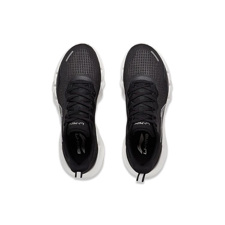 LiNing Dynamic Fabric TPU Reflective Letter Low-Top Running Shoes Men Sneakers Black ARST045-1
