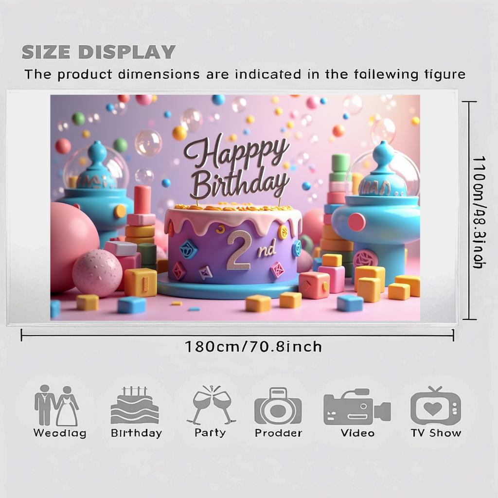 Easy-to-Hang Kids Decor Event Decor Birthday Banner For Indoor Event Children's Party Outdoor Party