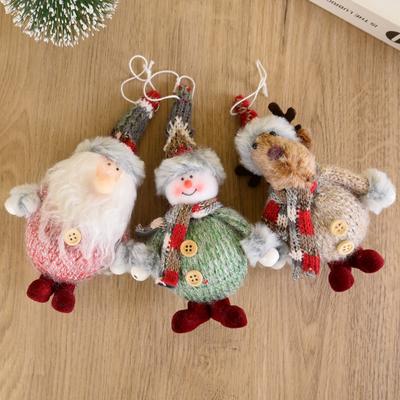Christmas Santa Claus Snowman Elk Doll Pendants Xmas Tree Hanging Ornaments Decoration for Home 2025 Children New Year Gifts