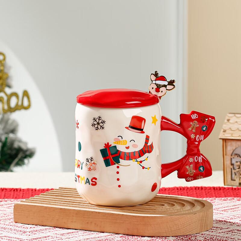 WA Christmas Ceramic Mug with Bowknot