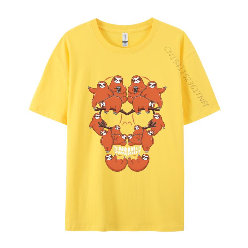 Halloween Art Installation Skull Tshirt Mens T Shirts Funny Printed Tee Tops Vintage Sweetwear Black