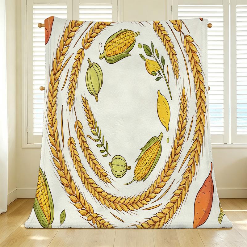 Flannel Blanket Non-Pilling, Soft & Skin-Friendly Farmhouse Cozy Throw, All Season Warm Blanket for Postpartum, Home Decor & Daily Use