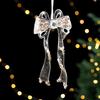 Christmas Ornament Glitter Sequin Transparent Snowflake Ballet Dancer Hanging Ornament Holiday Decor