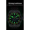 POEDAGAR Luxury Military Man Watch Casual Waterproof Luminous Date Week Men Watch Stainless Steel Quartz Men's Watches Reloj+Box