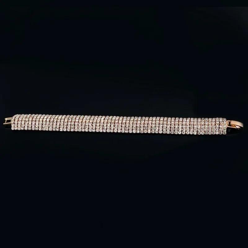 Women Summer Simple Fashionable Diamond Inlaid Crystal Water Diamond Bracelet with Full Diamond Bracelet Bride's Jewelry Gifts
