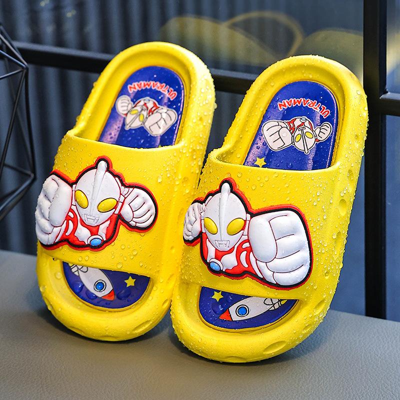 Ultraman Children's Cartoon Non-Slip Thickened Wear-Resistant Boys' Home Superhero Soft Sole Baby Slippers