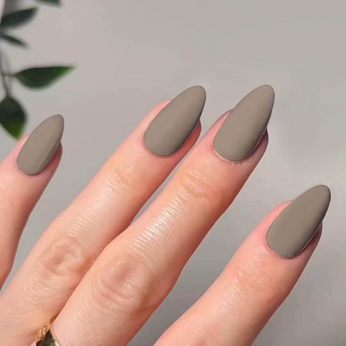 Matte Solid Color Short Wearable Nail Tips