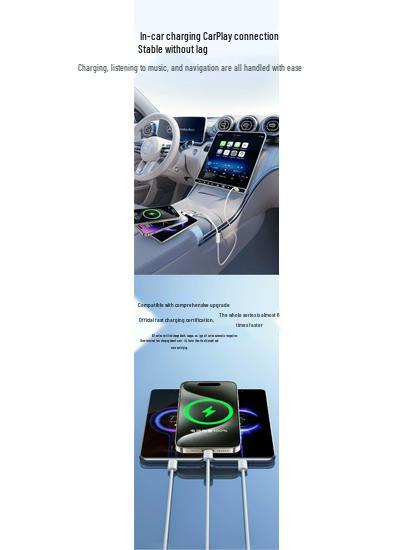 Fast Charging Multi-Head Data Cable: Three-in-One Charger Set