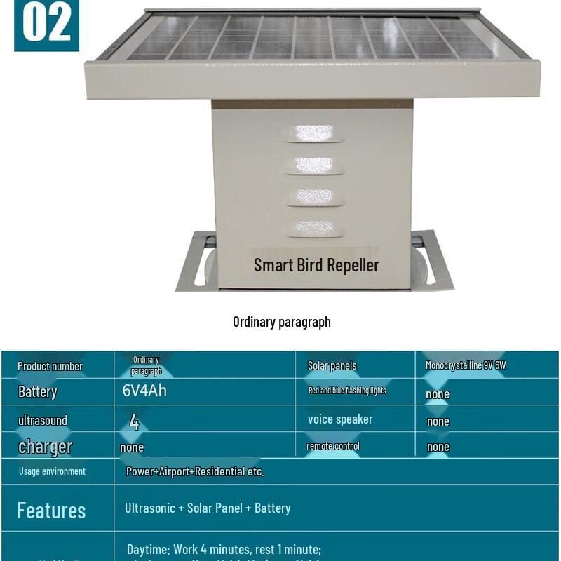 Outdoor Solar Ultrasonic Bird Repeller