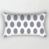 Patchwork Grey Geometric Pattern Print Decoration Bedroom Living Room Office Waist Support Home Rectangular Pillowcase