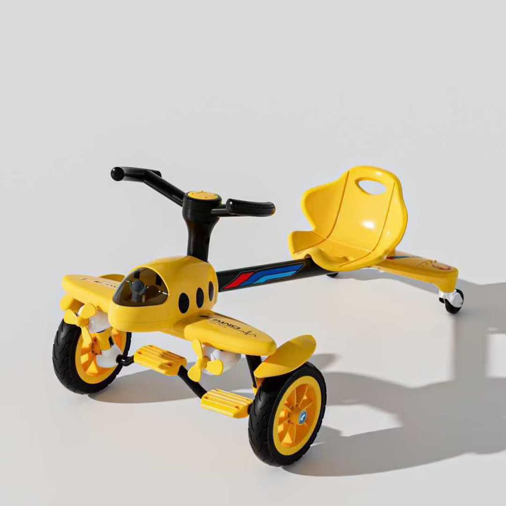 Kids' Pedal-Powered Airplane Trike: Drift, Slide & Rotate for Ages 3-6