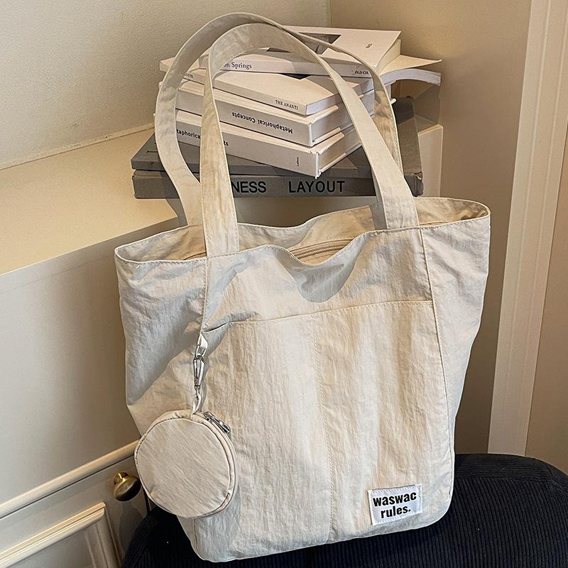 Summer new new waterproof nylon casual shoulder cloth bag women's large-capacity commuter tote bag