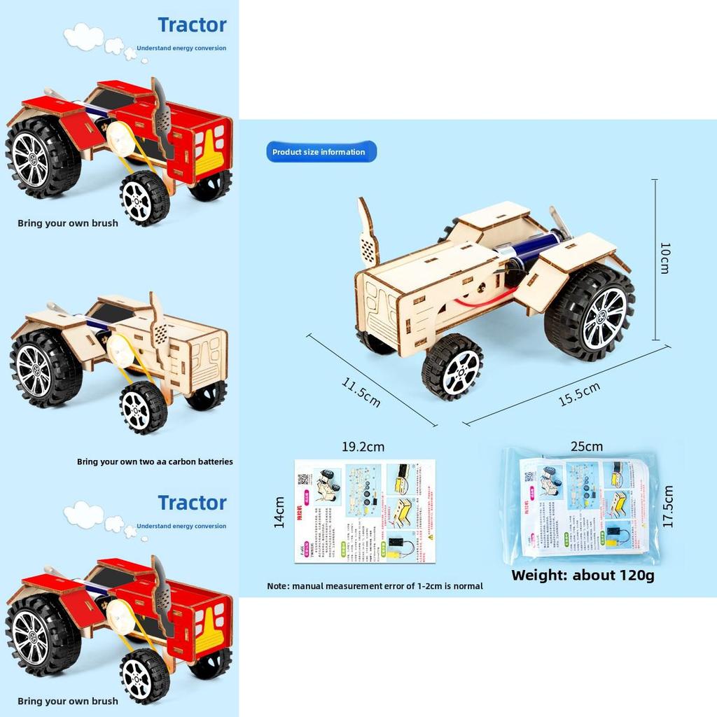 Science Experiment Diy Tractor Kit With Electric For Kids Educational Stem Activities
