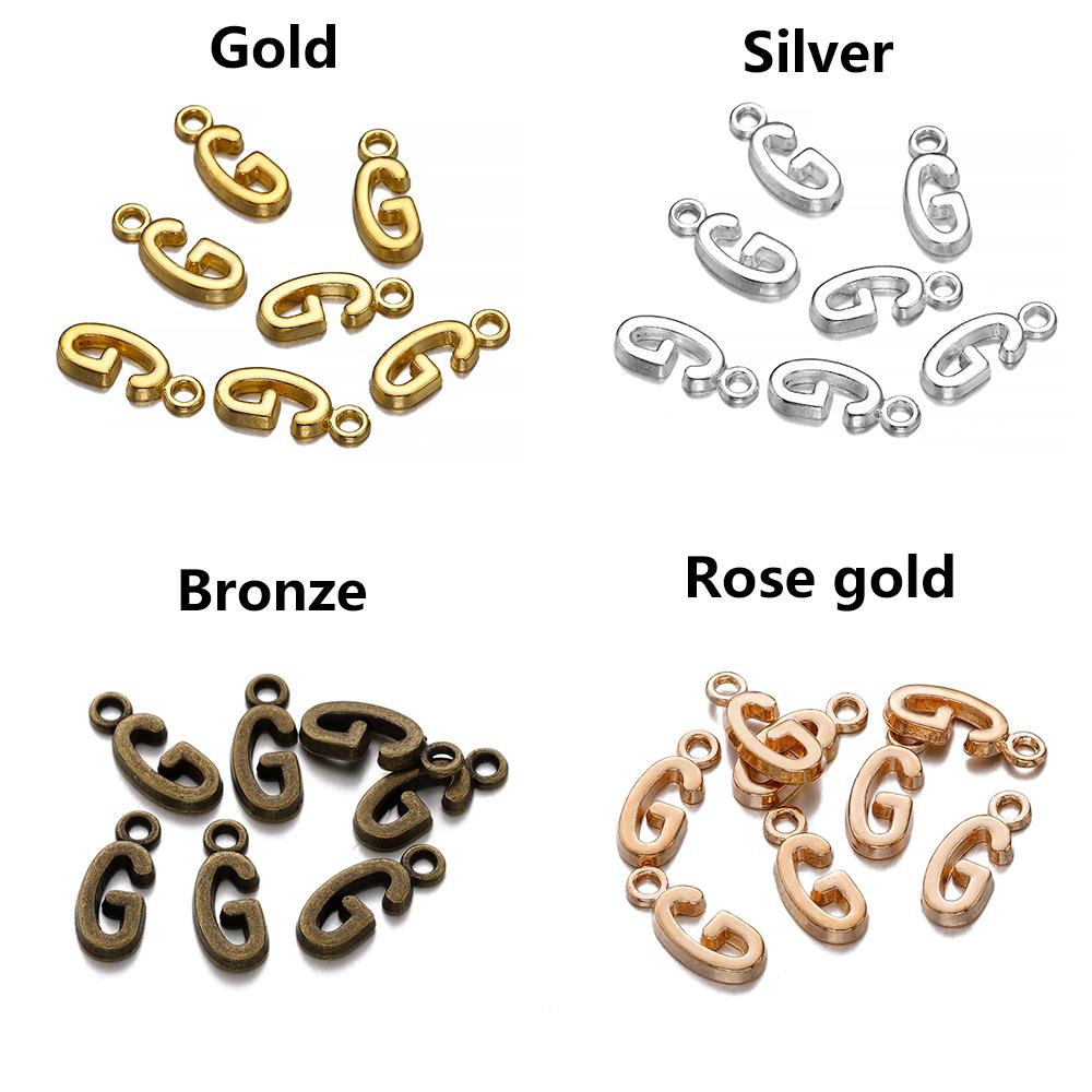 26-30Pcs 7X16 mm Alloy 26 Alphabet A-Z Letters Charms Pendants For DIY Bracelet Necklace Jewelry Making Supplies Accessories