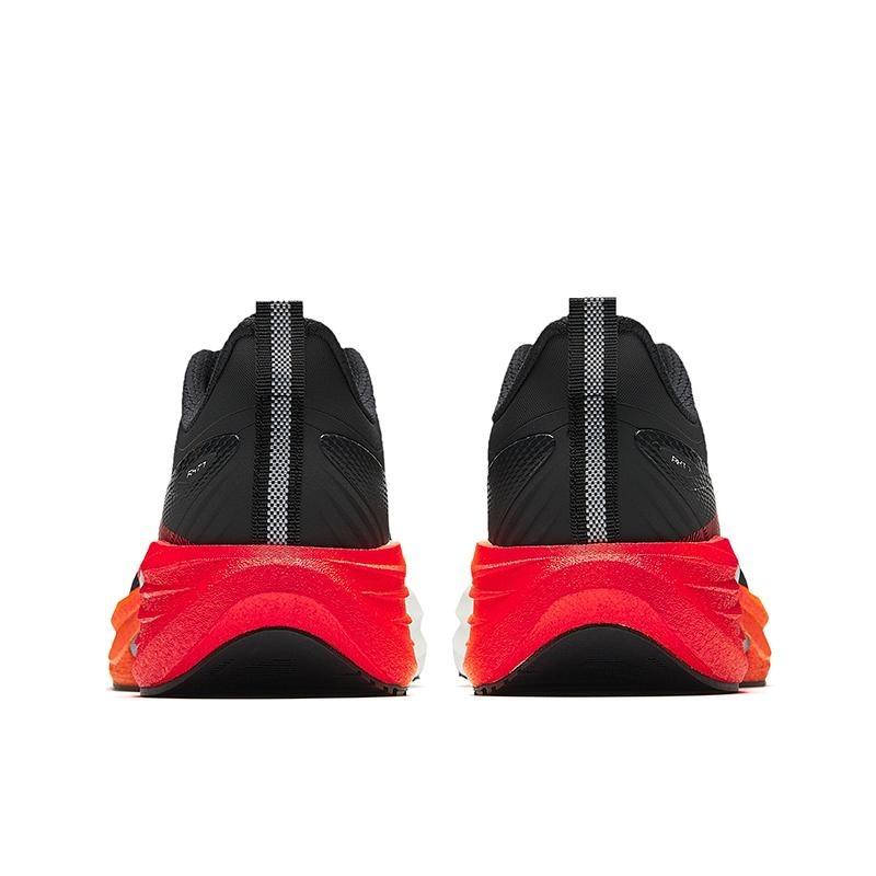 Anta Rocket 7 men leather anti-slip running shoes basic black/flame orange red 112545581-10