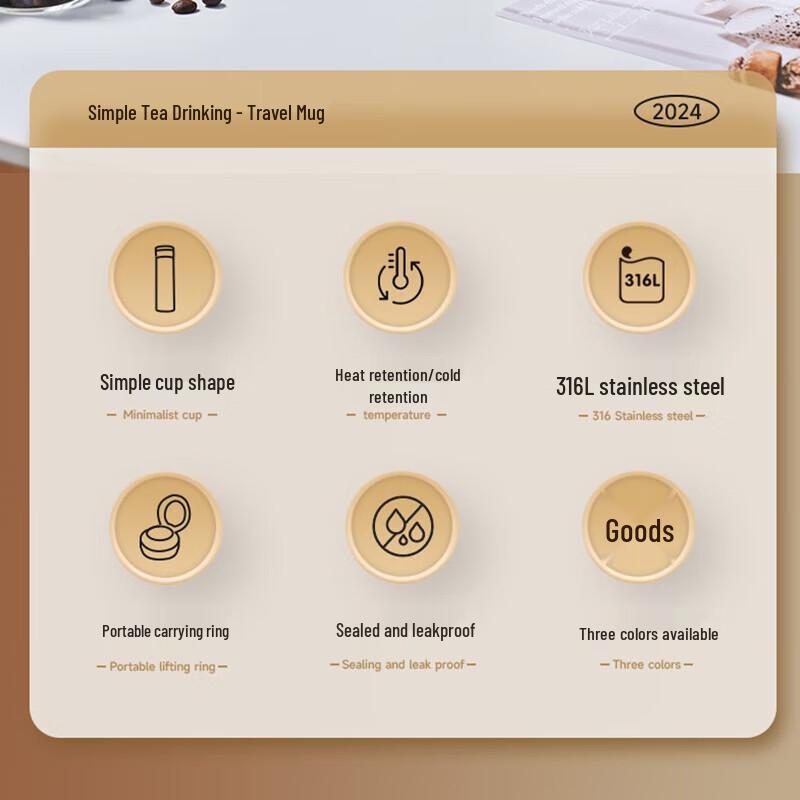 

SUPOR 316L Stainless Steel Insulated Portable Water Bottle