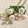 Realistic Silk Roses Flowers Plastic Simulated Rose Artificial Roses Bouquet  Home Garden Decor